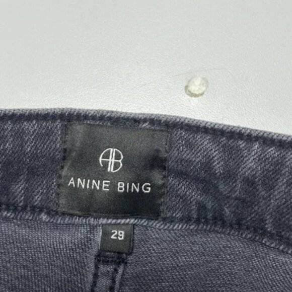 NEW ANNIE BING Womens Jeans washed Black Size 29 High Rise Skinny Slim Denim - Picture 7 of 9